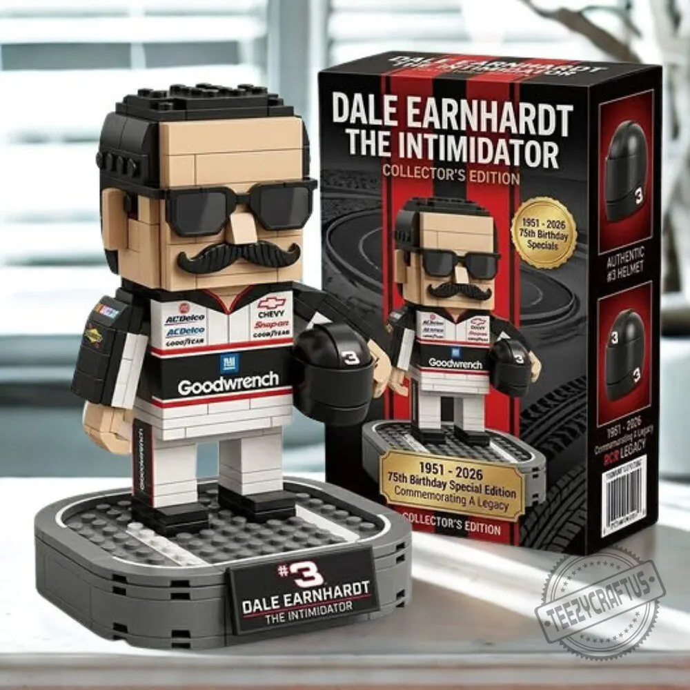 Dale Earnhardt The Intimidator 75th Birthday Tribute Brick Figure And Display Box