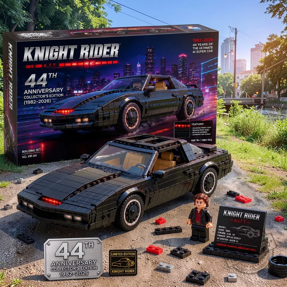 Knight Rider K.I.T.T. 44th Anniversary Collector’s Building Set The Ultimate AI Supercar Model