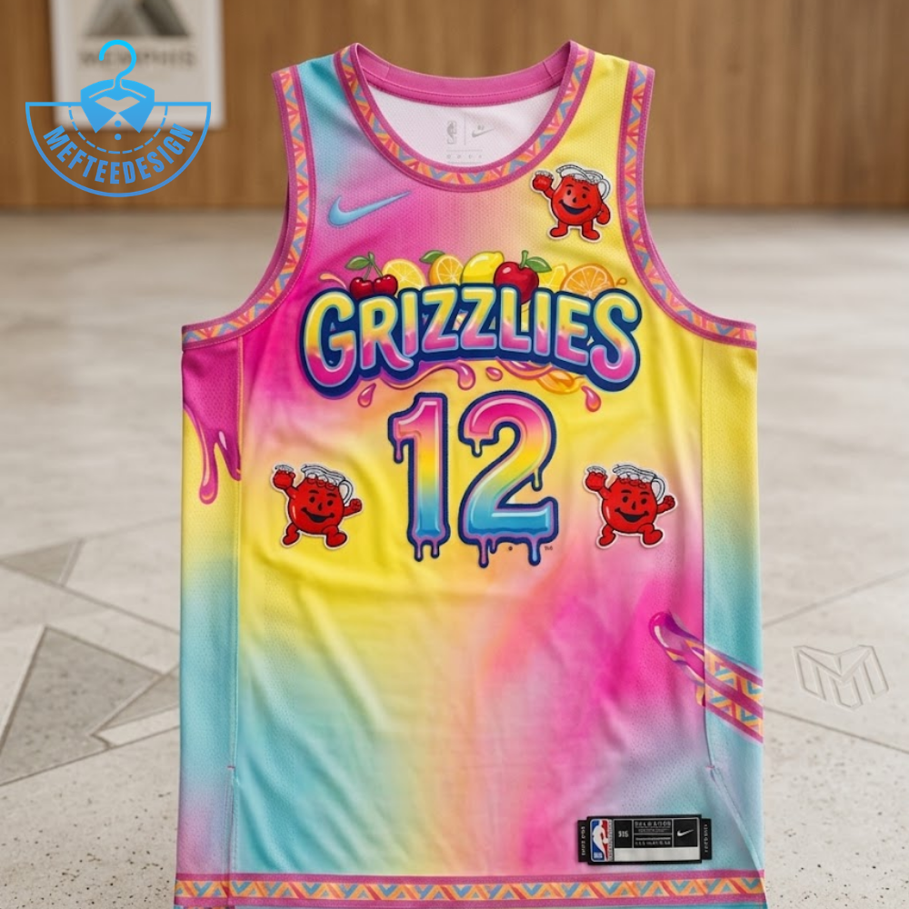 Ja Morant 12 Memphis Grizzlies Kool Aid Crossover Rainbow Pastel Tie Dye Basketball Uniform Retro Mashup Streetwear Jersey 2026