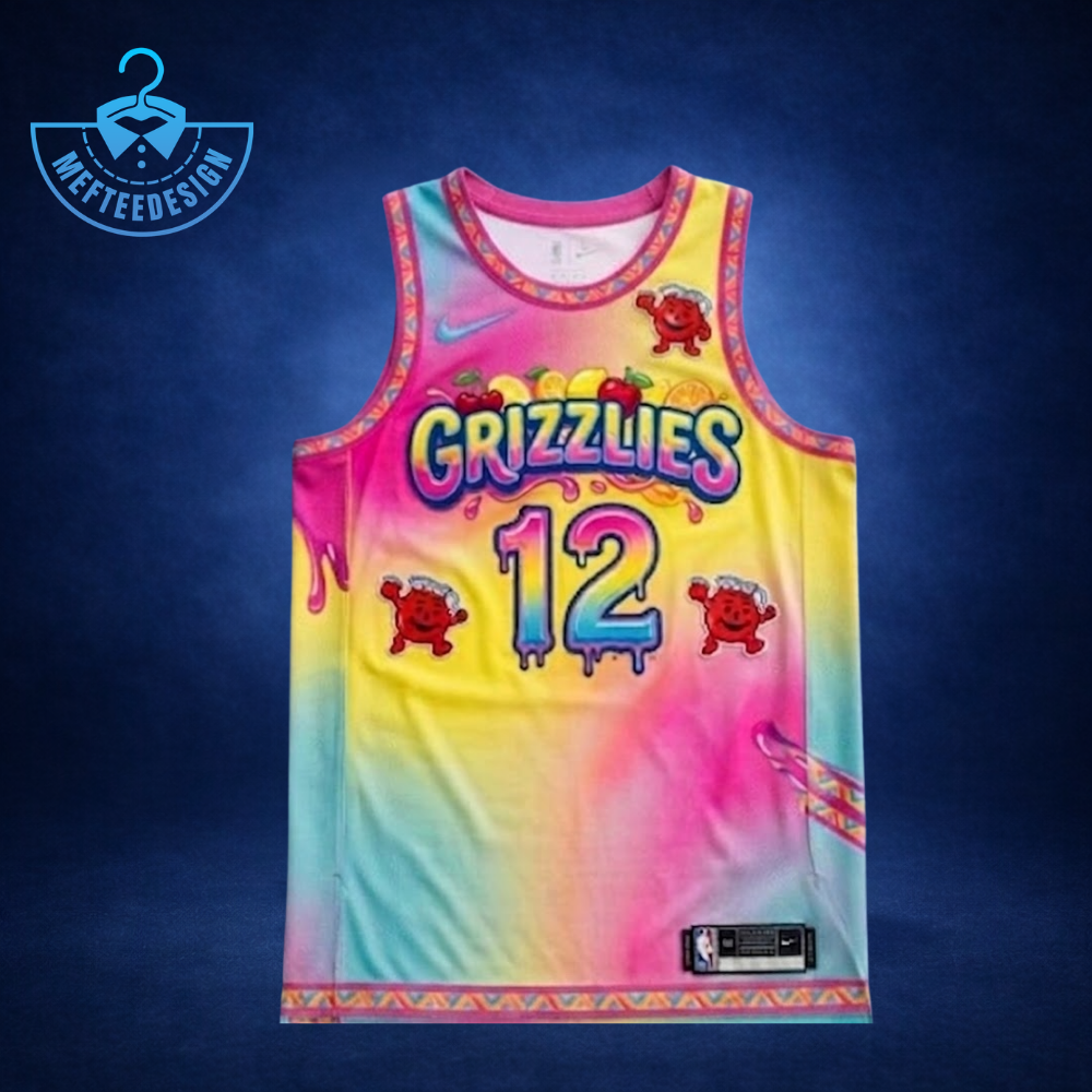 38 Ja Morant 12 Memphis Grizzlies Kool Aid Crossover Rainbow Pastel Tie Dye Basketball Uniform Retro Mashup Streetwear Jersey 20
