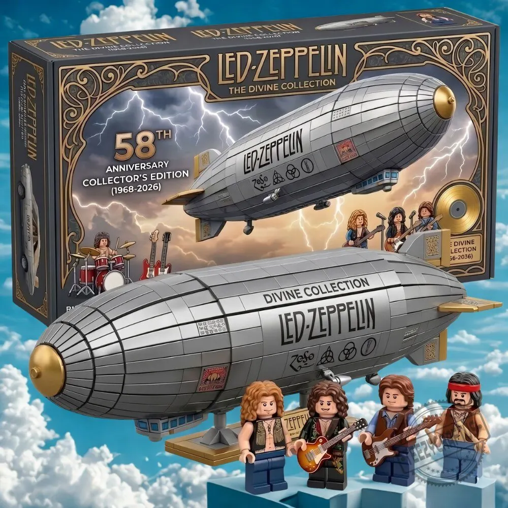 Led Zeppelin The Divine Collection 58th Anniversary Building Block Set With Zeppelin