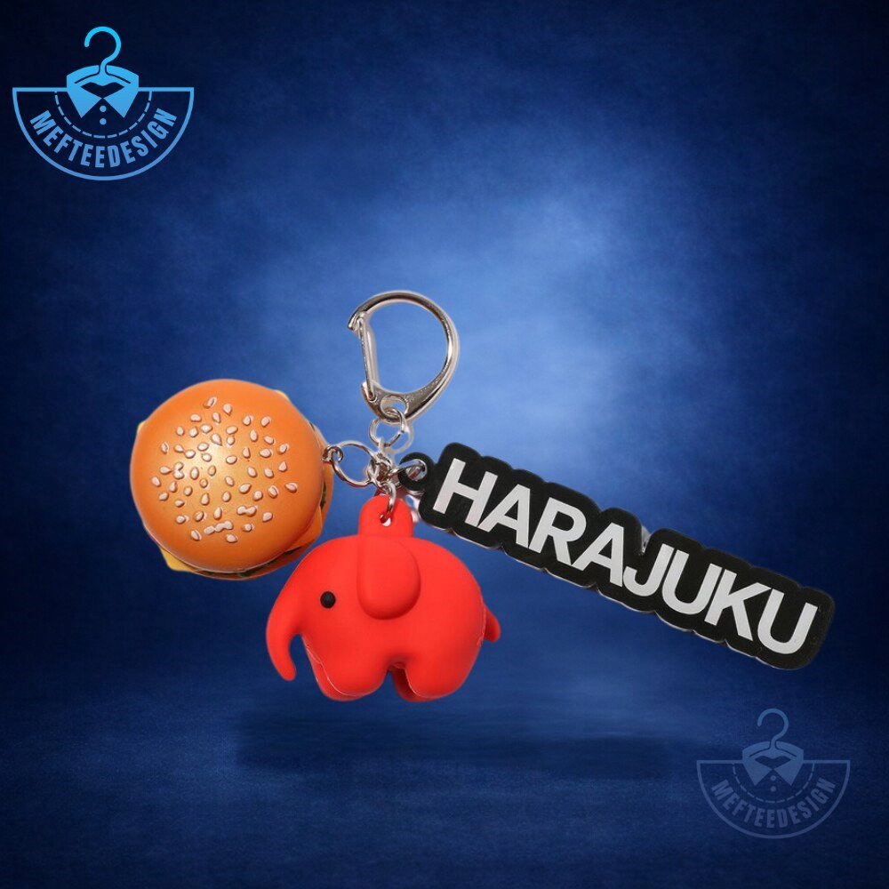 Harajuku Kawaii Bag Charm Keychain Burger Red Elephant J Style Accessory 2026 3 Harajuku Kawaii Bag Charm Keychain Burger Red Elephant J Style Accessory 2026