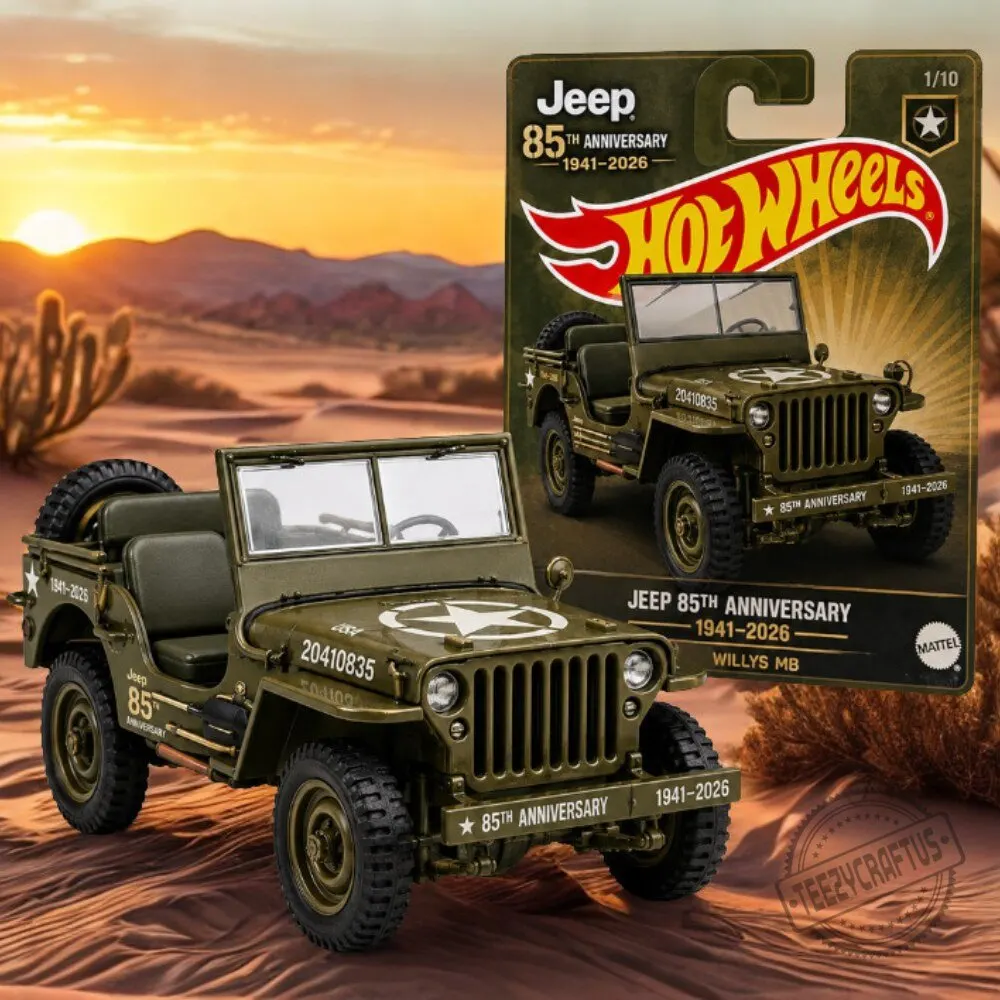 Hot Wheels Jeep 85th Anniversary Willys MB Die Cast Limited 1941 2026 Military Heritage Edition