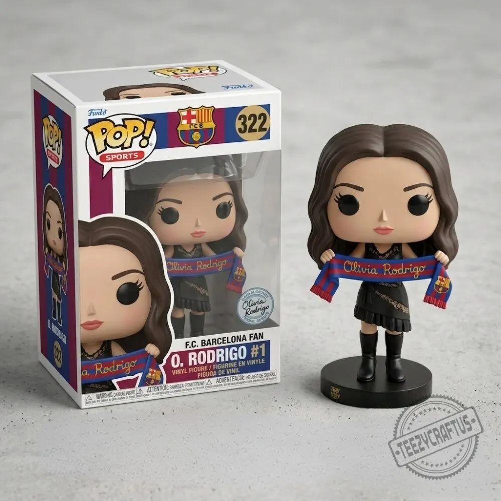 Custom Olivia Rodrigo F.C. Barcelona Fan Vinyl Figure Personalized Pop Stars Series