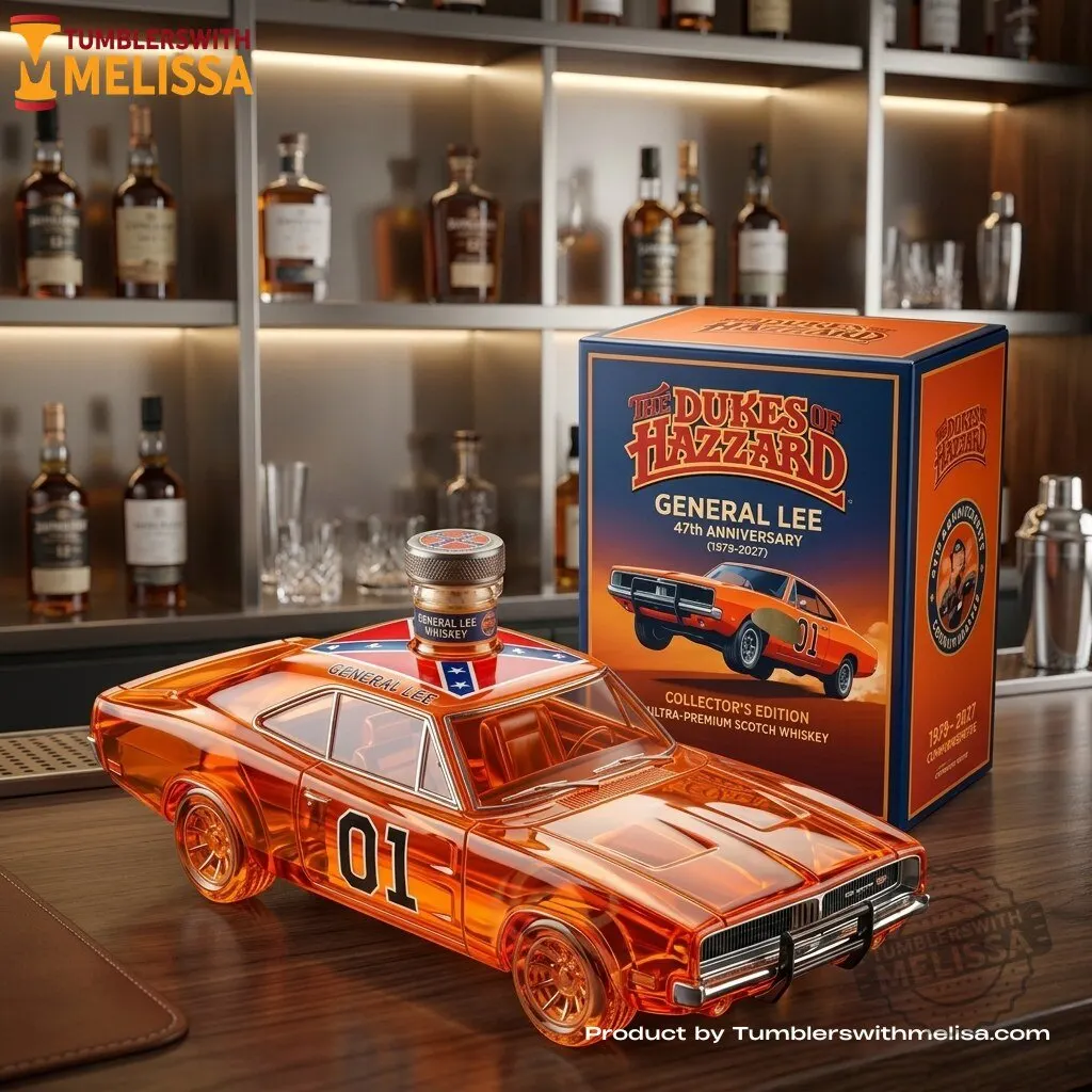 The Dukes Of Hazzard 47th Anniversary General Lee Whisky Bottle Edition
