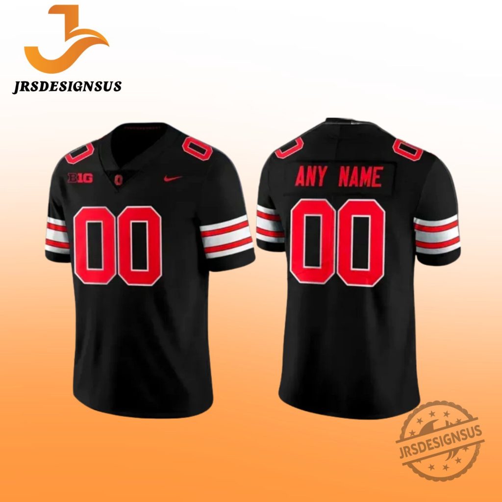 Ohio State Buckeyes Blackout Tunnel Vision Edition Custom Name Football Jersey Ohio State Buckeyes Blackout Tunnel Vision Edition Custom Name Football Jersey