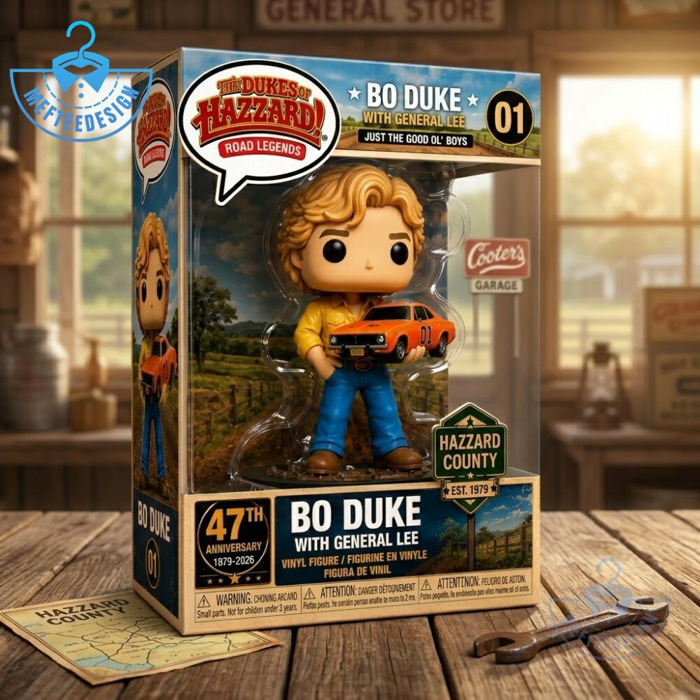 Bo Duke with General Lee Dukes of Hazzard 47th Anniversary Funko Pop Collector Edition Fan Art Poster Print Hazzard County 4 Bo Duke with General Lee Dukes of Hazzard 47th Anniversary Funko Pop Collector Edition Fan Art Poster Print Hazzard County