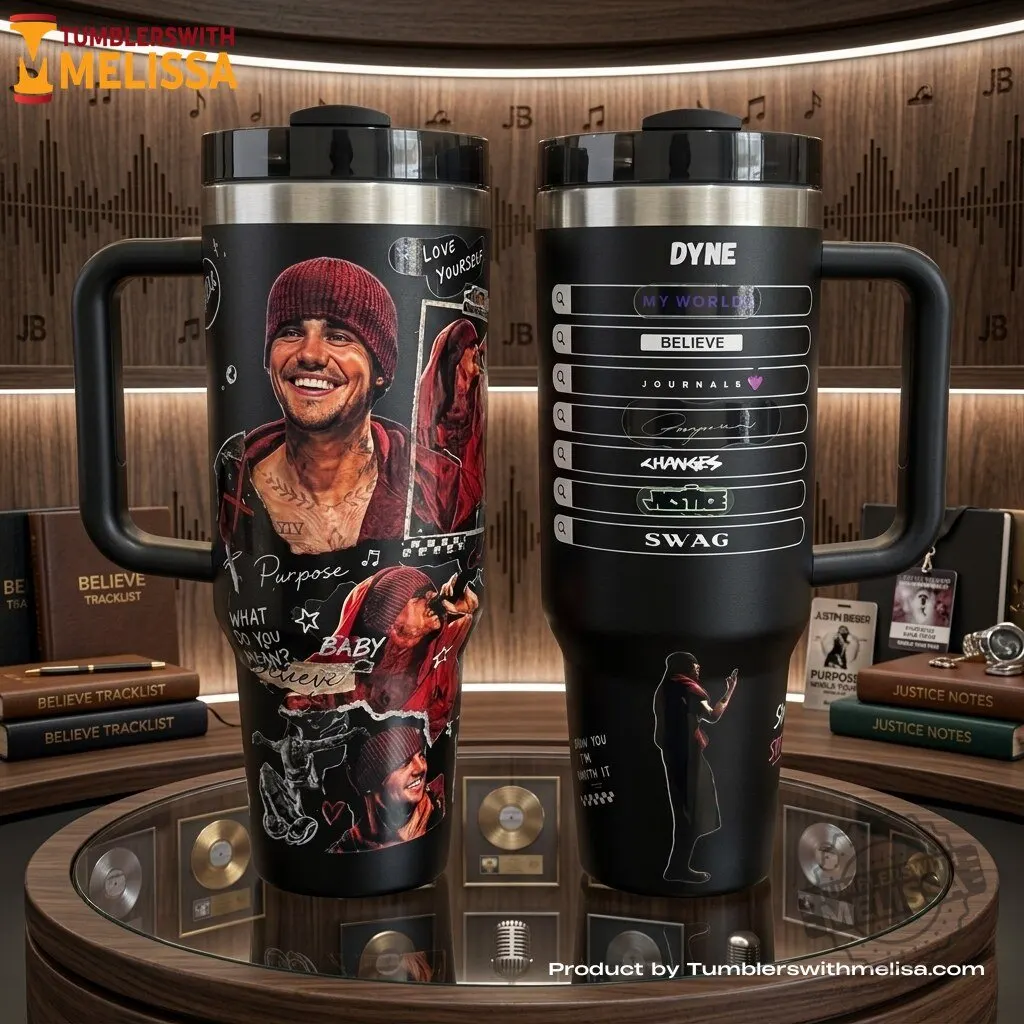 Justin Bieber 2026 Opaque Lid 40oz Stanley Tumbler
