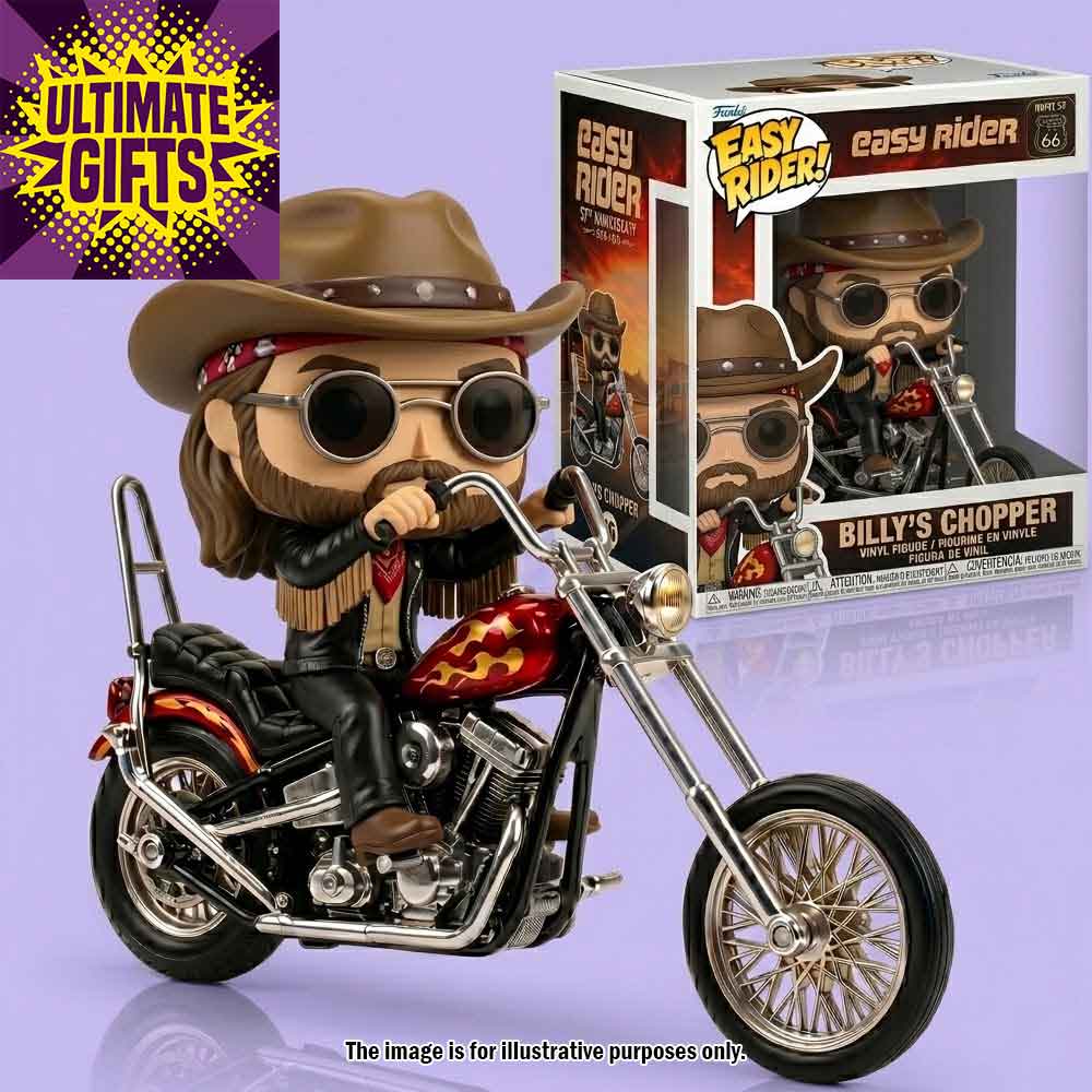 Billy's Chopper Motorcycle Model, Easy Rider Movie, Funko Pop! Rides Figure