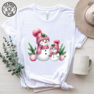 Christmas Snowman Shirt, Two Snowmen Shirt, Womens Christmas Shirt, Cute Winter Shirt, Gift For Christmas, Funny Christmas Gift, Xmas Party 1 Thiet ke chua co ten 12
