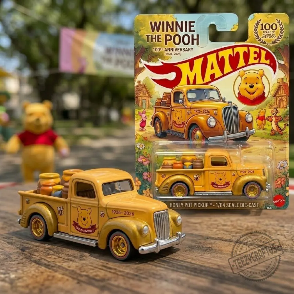 Hot Wheels Winnie the Pooh 100th Anniversary Honey Pot Pickup Hot Wheels DieCast Mattel Toy Truck Gift 3 Winnie the Pooh 100th Anniversary Honey Pot Pickup Hot Wheels DieCast Mattel Toy Truck Gift
