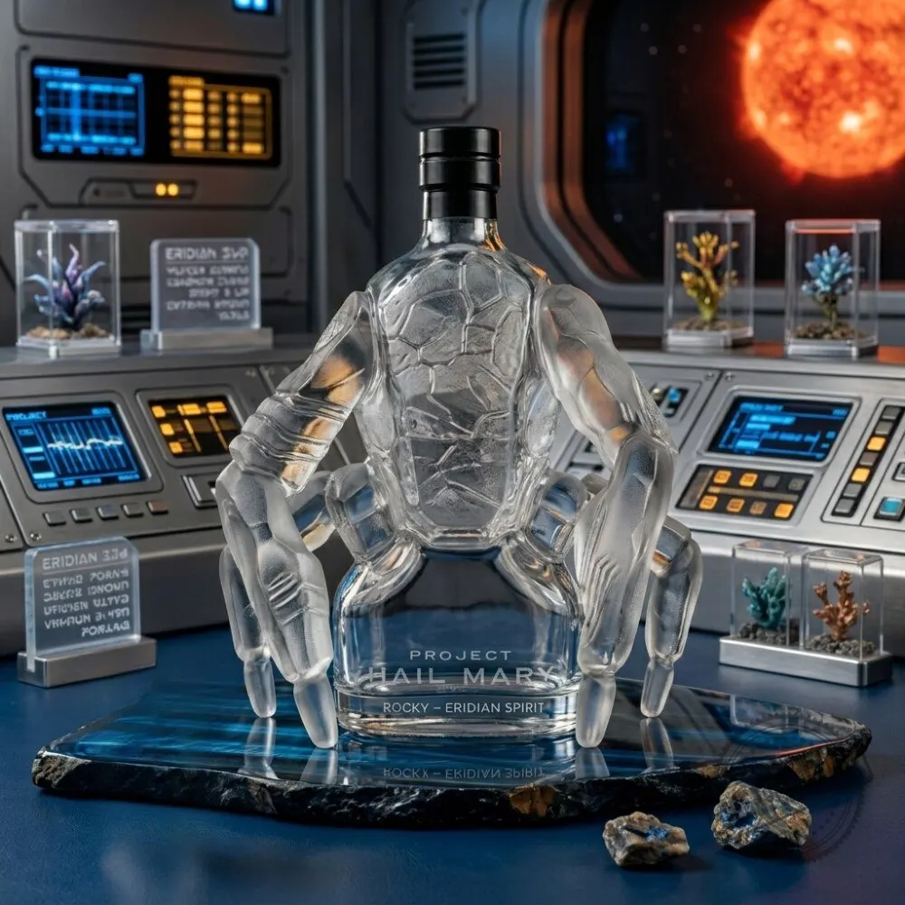 Project Hail Mary Rocky Alien Whiskey Decanter Sci Fi Bourbon Bottle Gift for Collectors 3 Project Hail Mary Rocky Alien Whiskey Decanter Sci Fi Bourbon Bottle Gift for Collectors