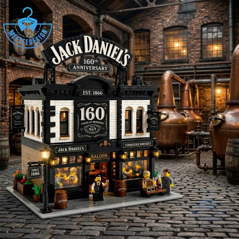 Jack Daniels Style Saloon Bar Building Block Set 1500 Pcs 160th Anniversary Tennessee Whiskey Pub MOC Adults Collector Gift 4 Jack Daniels Style Saloon Bar Building Block Set 1500 Pcs 160th Anniversary Tennessee Whiskey Pub MOC Adults Collector Gift