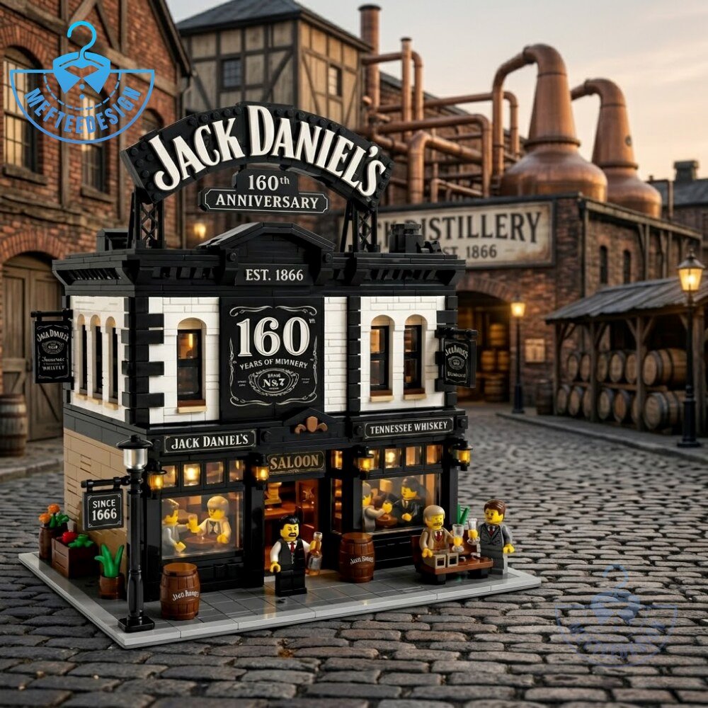 Jack Daniels Style Saloon Bar Building Block Set 1500 Pcs 160th Anniversary Tennessee Whiskey Pub MOC Adults Collector Gift 5 Jack Daniels Style Saloon Bar Building Block Set 1500 Pcs 160th Anniversary Tennessee Whiskey Pub MOC Adults Collector Gift