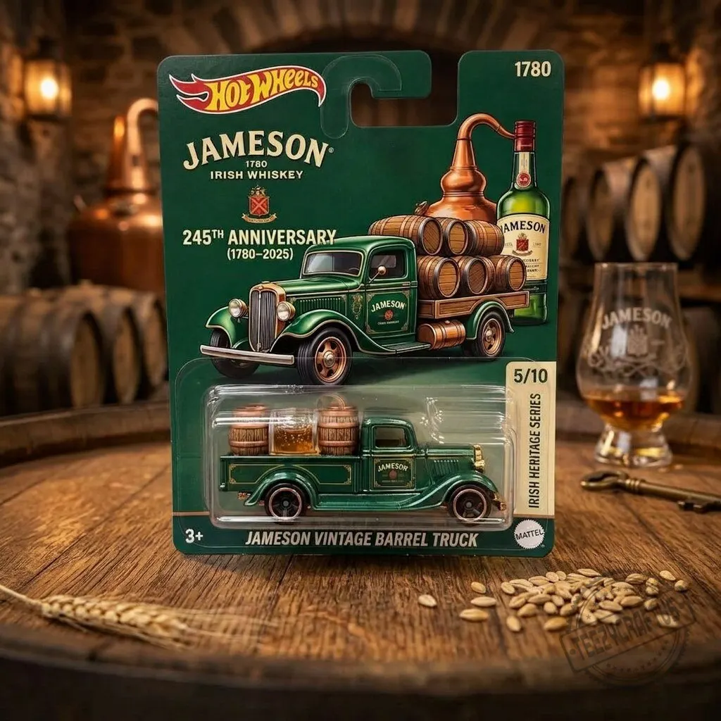 Hot Wheels Jameson Vintage Barrel Truck 245th Anniversary Edition Custom Irish Whiskey Heritage Collectible for Connoisseurs