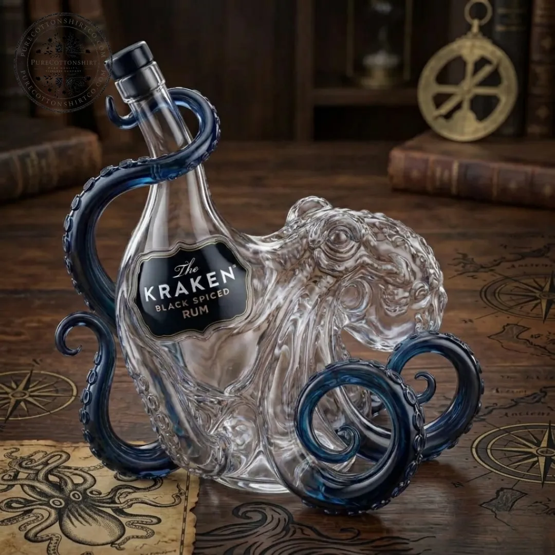Kraken Black Spiced Rum Octopus Shaped Collectible Decanter Whiskey Bottle Flash Sale