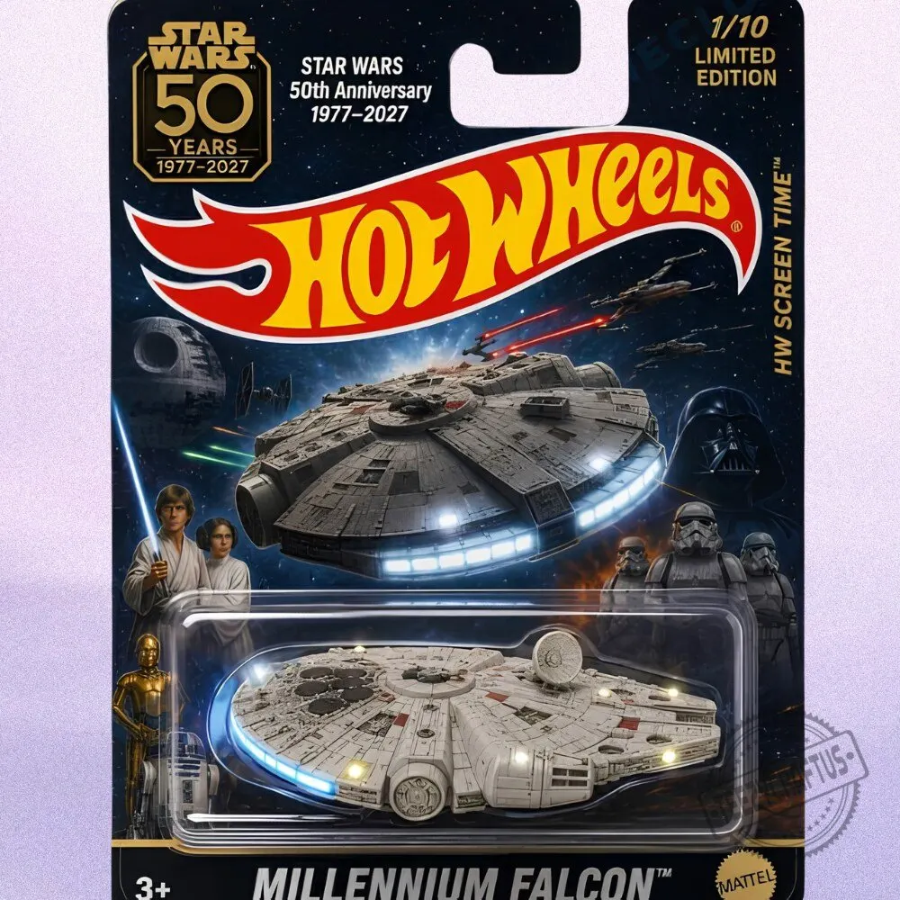 Star Wars 50th Anniversary Millennium Falcon Hot Wheels