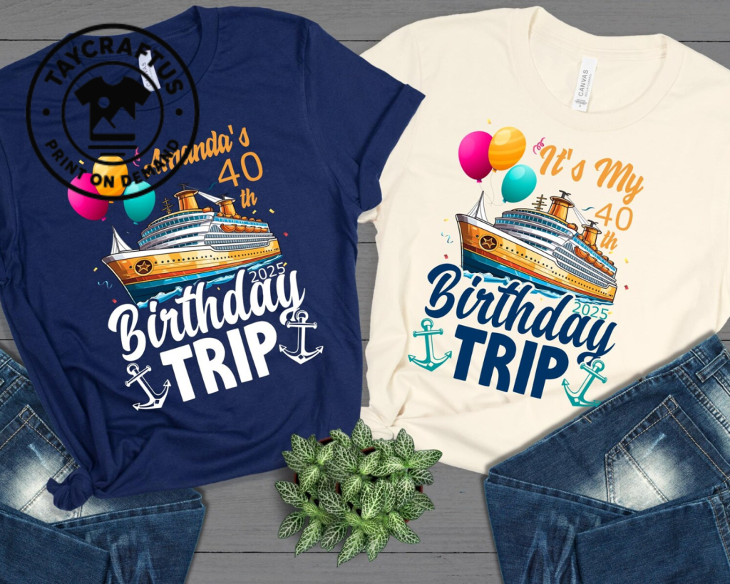 db Custom 40th Birthday Trip Shirt | Matching Family Vacation Tee