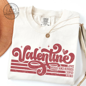 Retro Valentine's Day Shirt - Cute Vintage Love Graphic Tee for Women