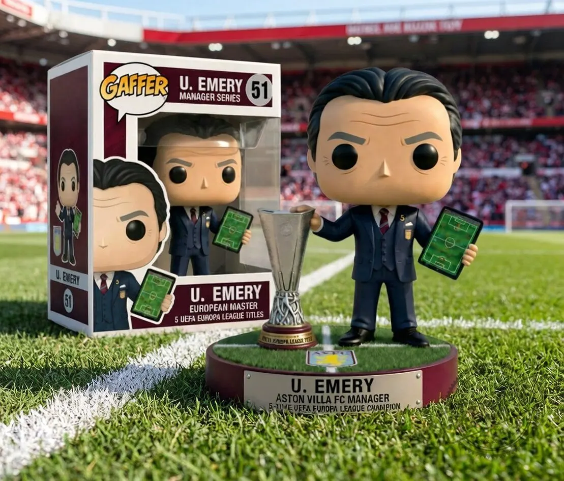 Unai Emery Aston Villa Football Manager Collectible Toy Figure 3 Unai Emery Aston Villa Football Manager Collectible Toy Figure