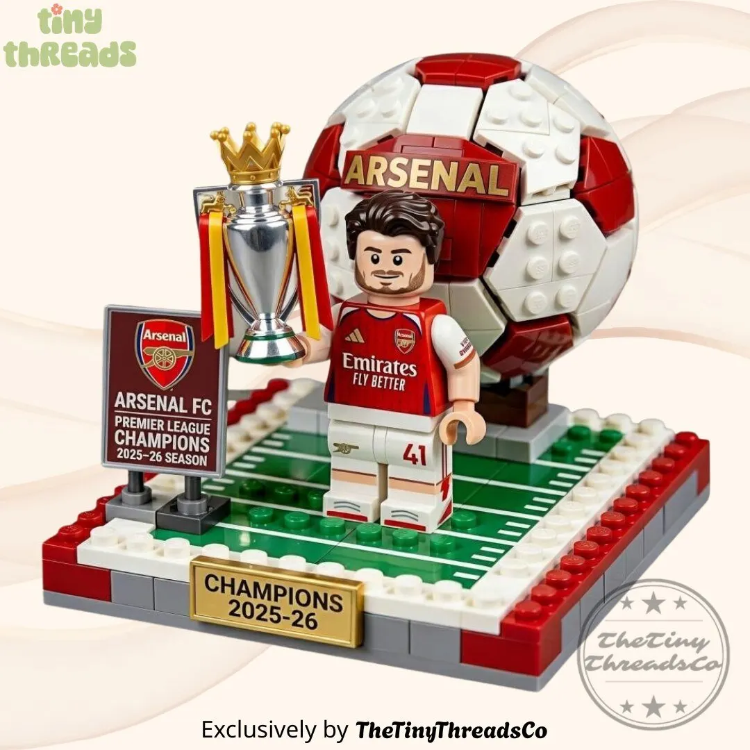 Arsenal FC Premier League Champions 2025 26 Season Brick Set Style 1