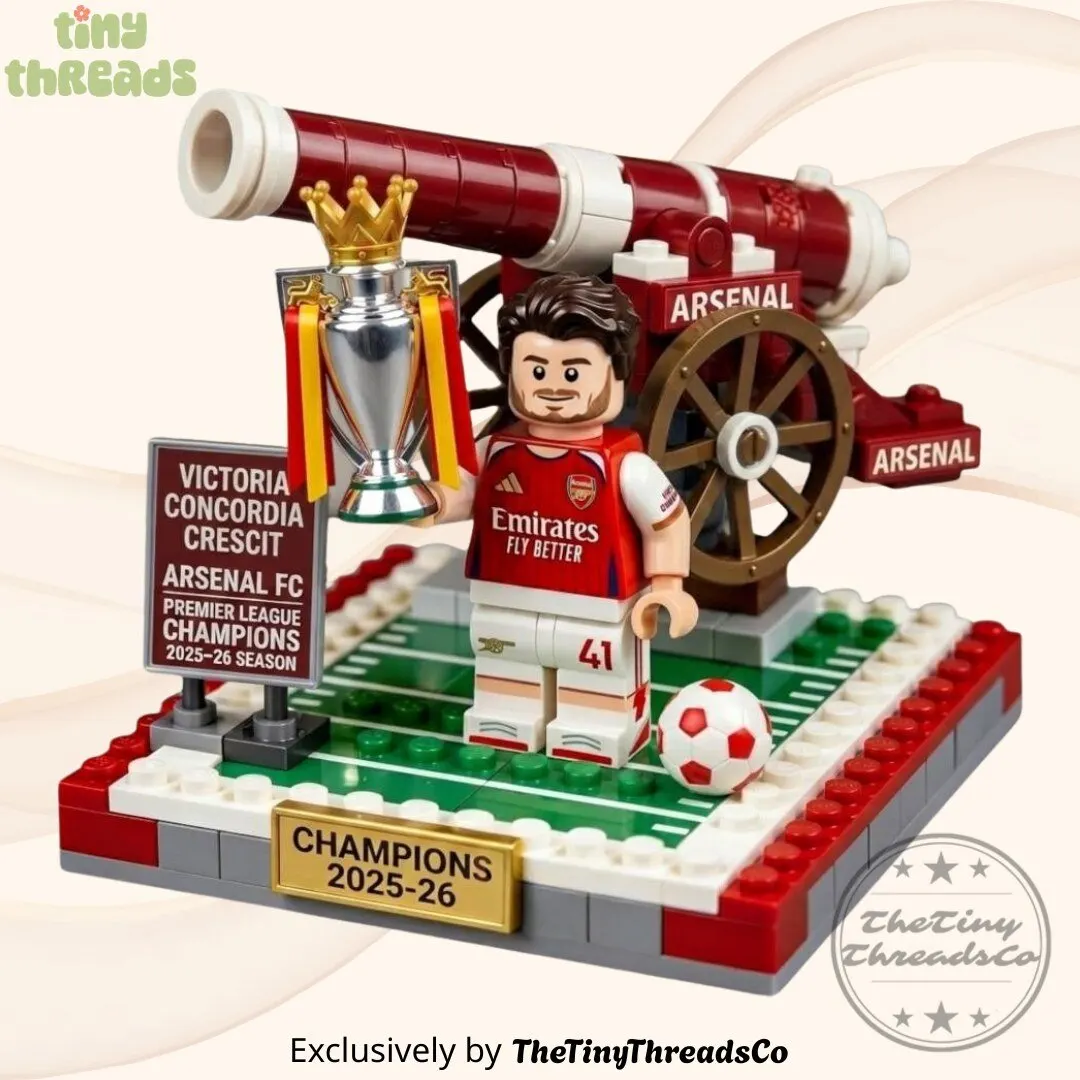 Arsenal FC Premier League Champions 2025 26 Season Brick Set Style 2