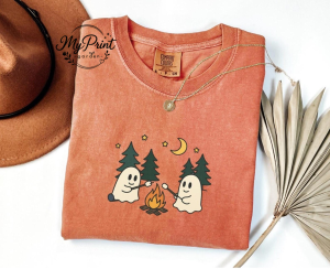 Cute Ghosts Camping T-Shirt