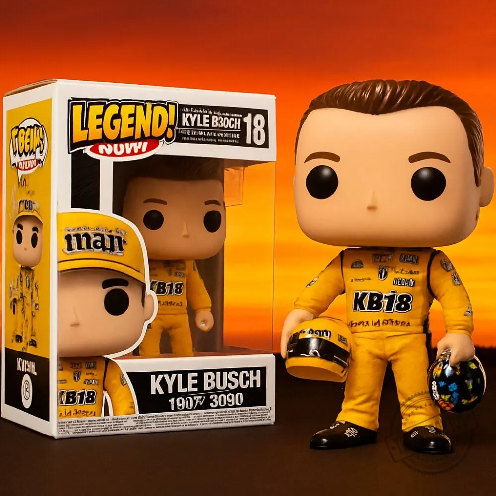 "Top Custom NASCAR and Commemorative Collectibles for Enthusiasts" 1 Kyle Busch Forever Rowdy Custom Vinyl Figure Personalized Nascar Legend Fan Collectible Box