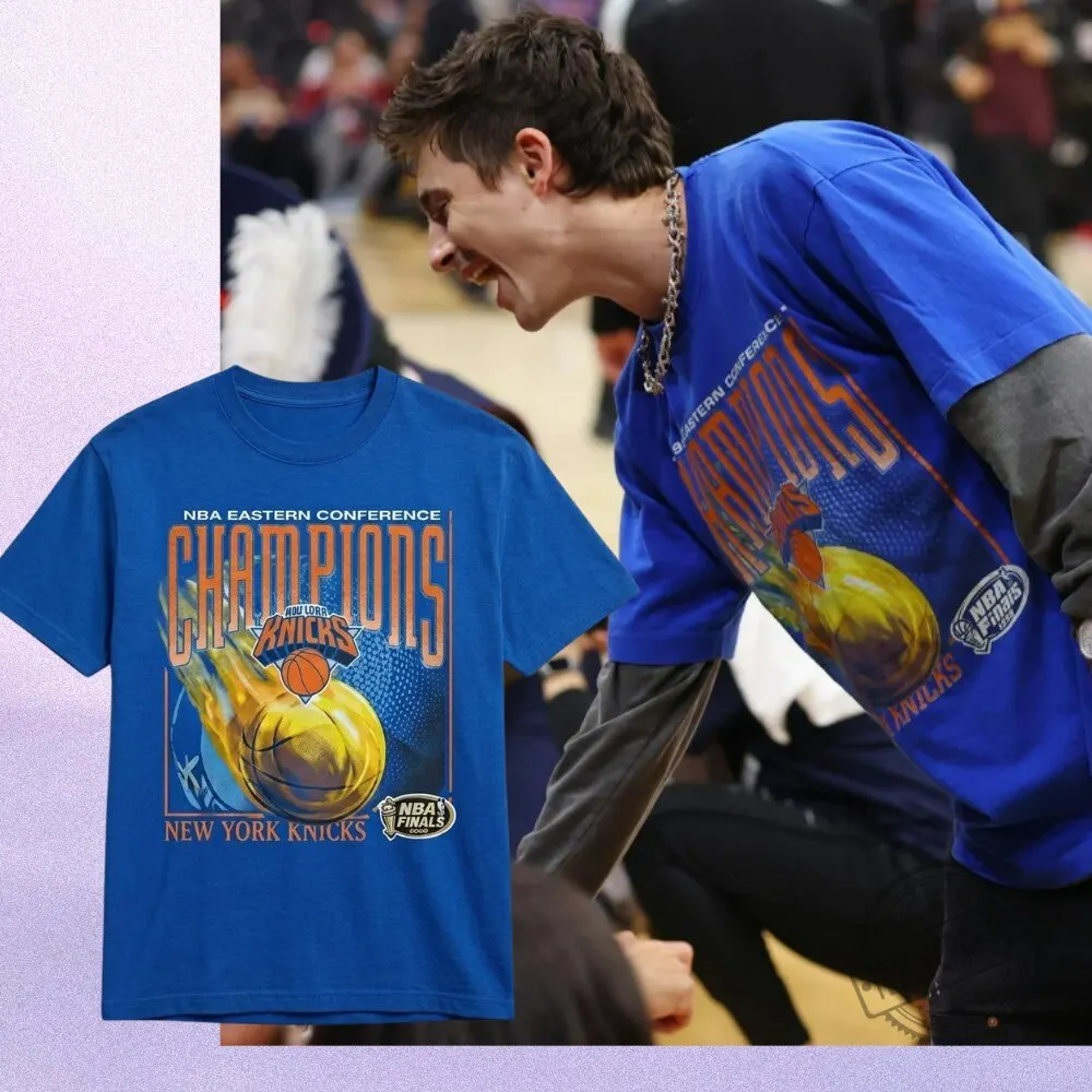Timothee Chalamet Victory Celebration Tee: NY Knicks Championship Edition