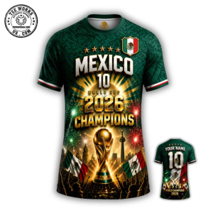 Mexico 2026 Champions 3D T-Shirt Custom Name Number Soccer Fan Shirt 1 Thiet ke chua co ten 6