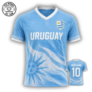 Uruguay 3D Football Jersey WC 2026 Fan Shirt Unisex Soccer Sports Jersey 1 Thiet ke chua co ten 9 1