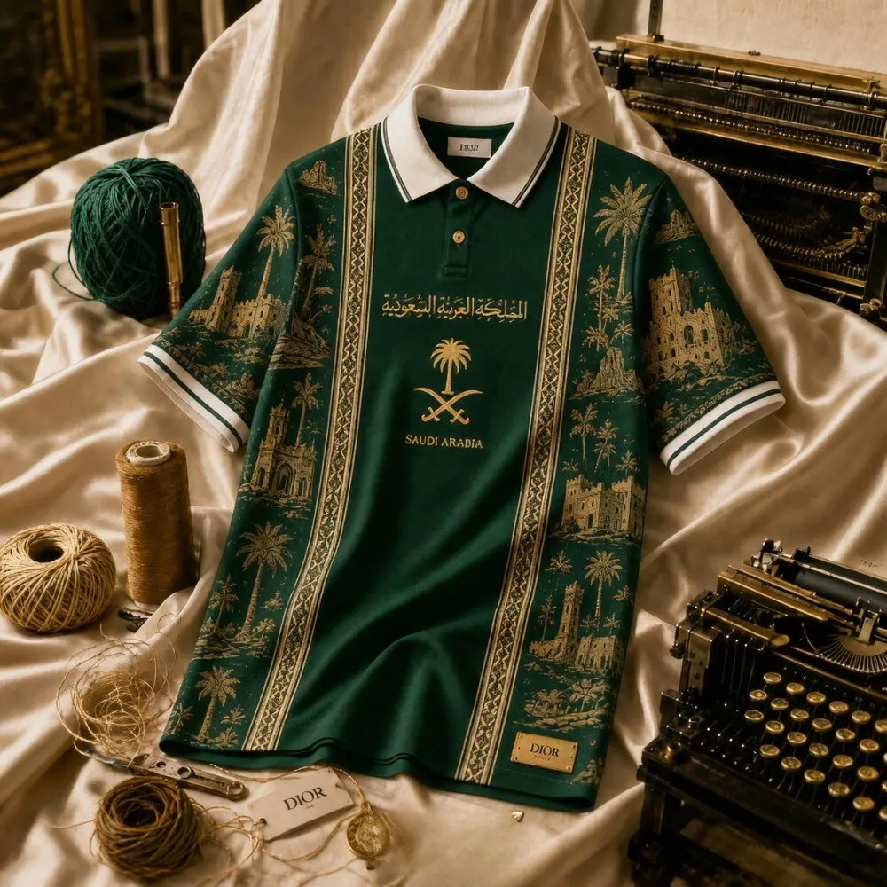 Kingdom Emblem Custom Polo Emerald Heritage Gold Embroidery Shirt