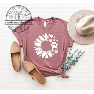 Sunflower Dog Paw Shirt Dog Paw T Shirt Sunflower Shirt sandramazinggifts.com 1