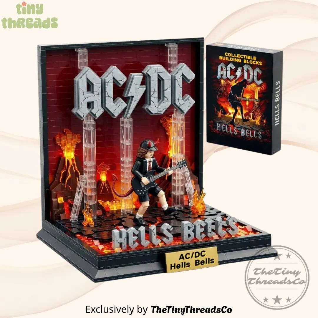 ACDC Hells Bells Angus Young Hard Rock Stage Brick Set