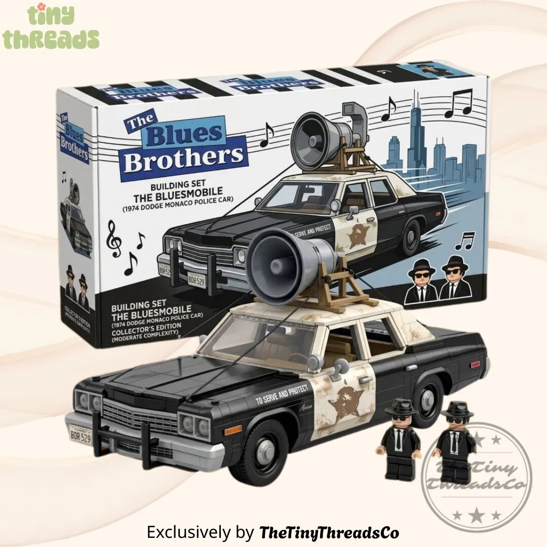 The Bluesmobile Musical Police Car Brick Set