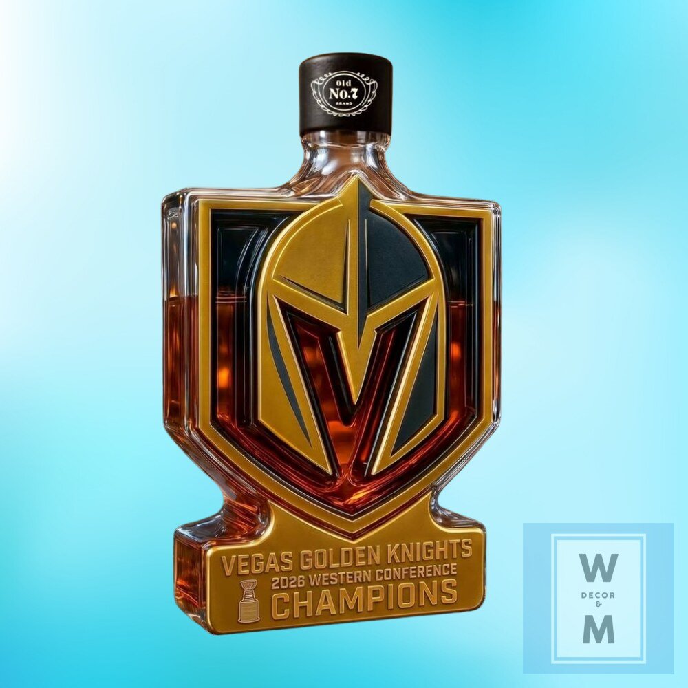Vegas Golden Knights 2026 Western Conference Champions Whiskey Bottle