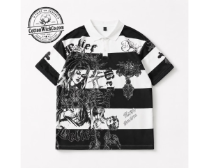Retro 3D Graphic Polo Shirt 1 Retro 3D Graphic Polo Shirt