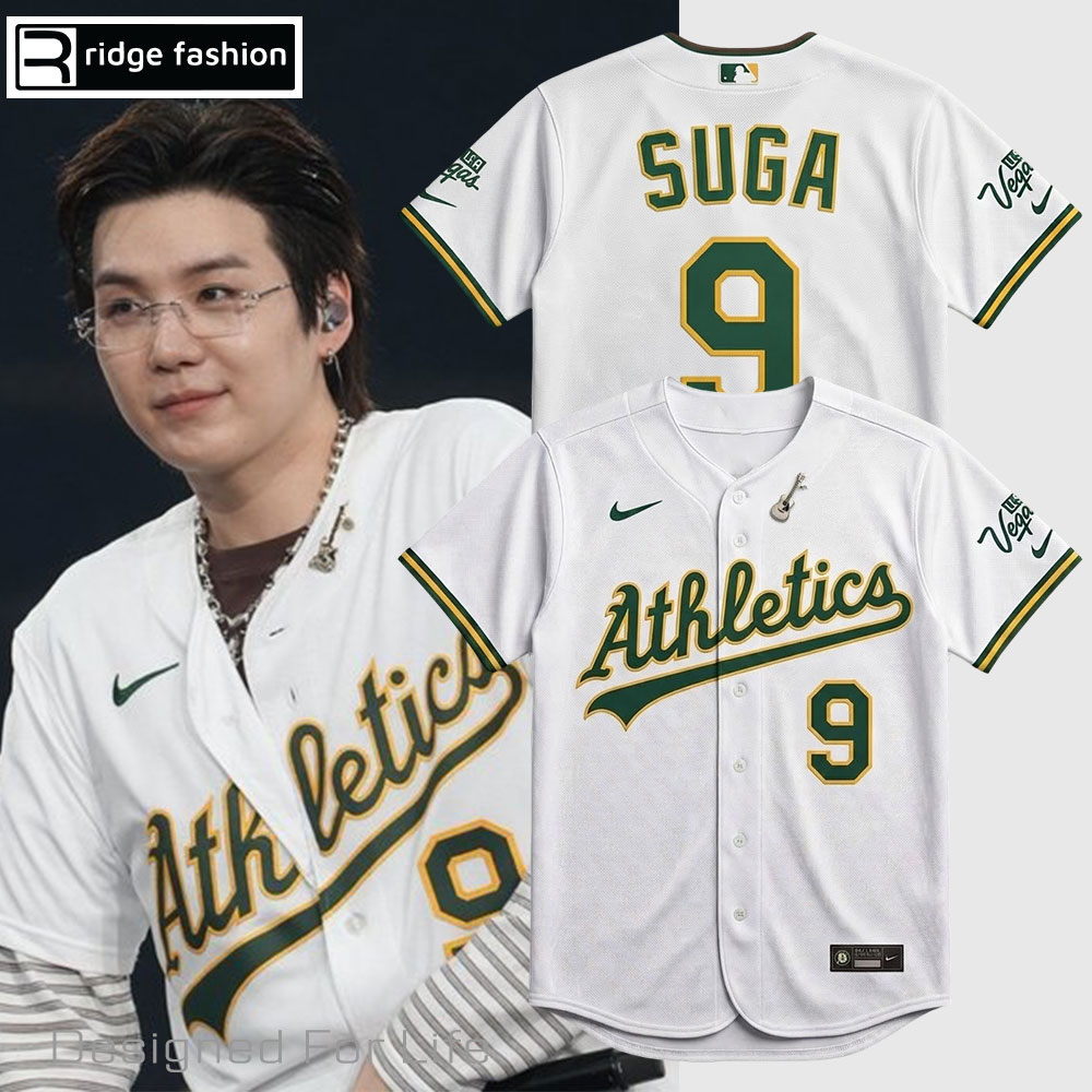 Suga BTS Oakland Athletics Baseball Jersey