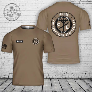 Custom Name Military Electrician 3D Apparel - Personalized Veteran CE Hoodie & Tee