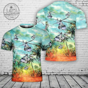 Tactical Military Helicopter 3D Apparel - Aviation Pilot Combat Chopper Hoodie & Tee