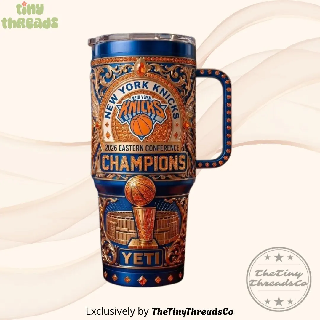 New York Knicks 2026 Eastern Conference Champions Premium Handle Tumbler