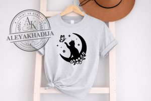 Floral Cat Butterfly T-Shirt, Funny Cat Graphic Women Shirt 1 Floral Cat Butterfly T Shirt Funny Cat Graphic Women Shirt aleyakhadija.com 1
