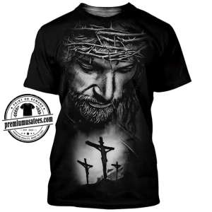 Jesus Christ Cross 3D T-Shirt for Men 1 3D3 new