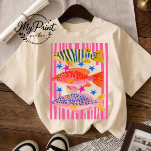 Maximalist Tropical Fish Trio T-Shirt