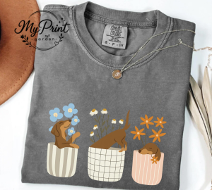 Funny Floral Hot Dog T-Shirt 1 Funny Floral Hot Dog T-Shirt
