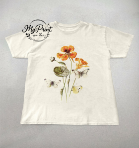 Botanical Flower Art T-Shirt