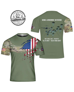 Vintage Death From Above Paratrooper Shirt – All The Way Army Veteran Aesthetic Tee