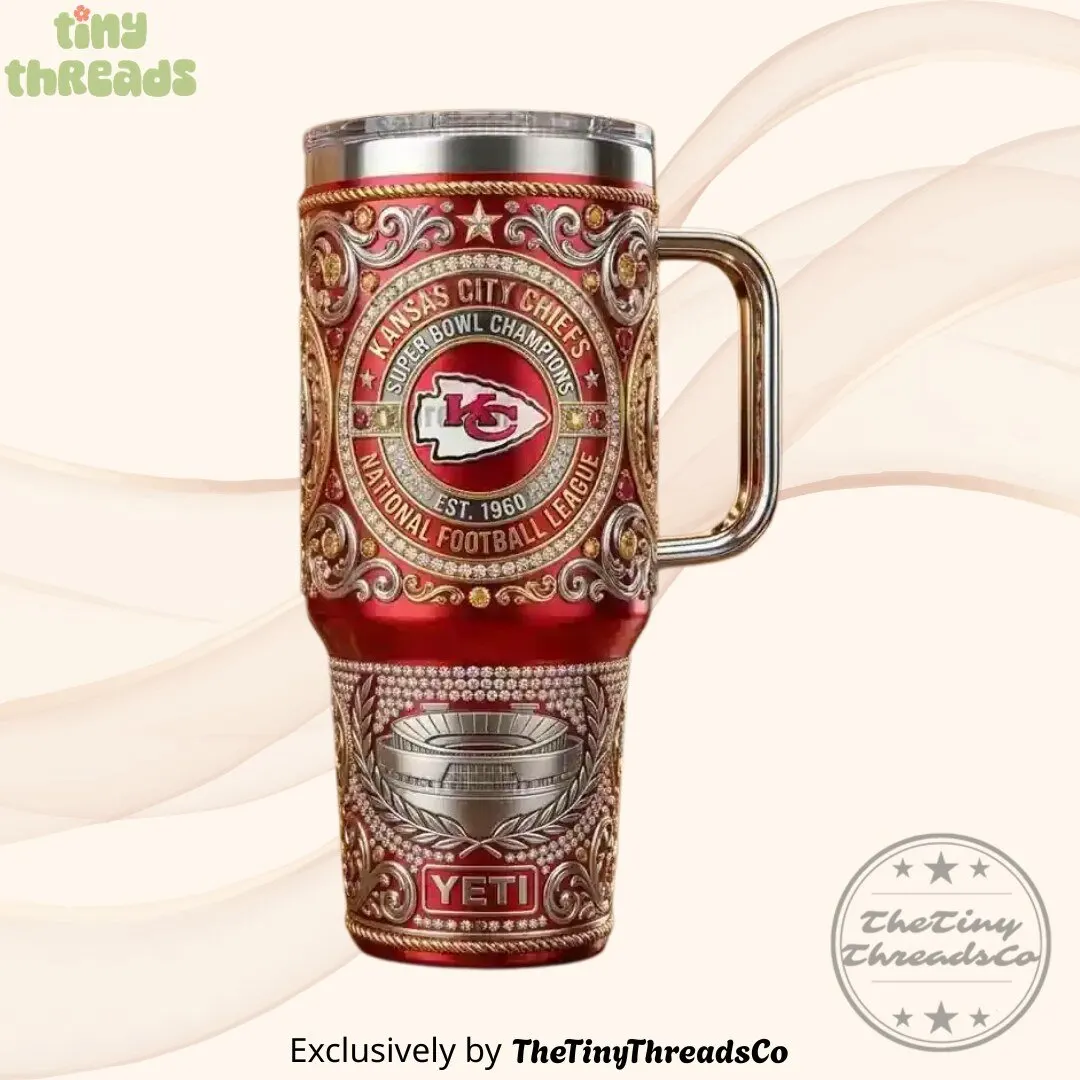 Kansas City Chiefs 40oz With Lid and Straw Edition Tumbler Style 1