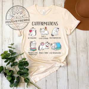 Positive Cats Catffirmations Shirt Cat Lover Teacher Shirt festivetrendz.com 1