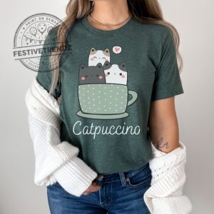 Catpuccino Shirt Cat Coffee Shirt Cat Lover Gift festivetrendz.com 1
